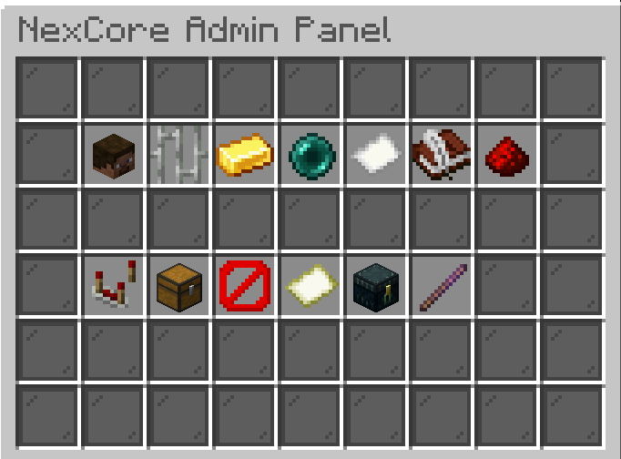 NexCore admin panel screenshot